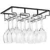 Wine Glasses Holder Bartender Stemware Hanging Rack Under Cabinet Stemware Organizer Glass Goblet Iron Rack Bar Tool