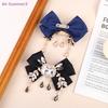 {Summer2} New Fabric Bowknot Brooches Rhinestone Tassel Bow Tie Female Shirt Collar Pin Vintage Corsage For Women Accessories