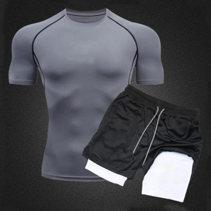 Men's Quick-Dry Double Layer Swim Shorts with Inner Lining - Anti-Embarrassment Swimsuit Set for Swimming and Hot Springs.