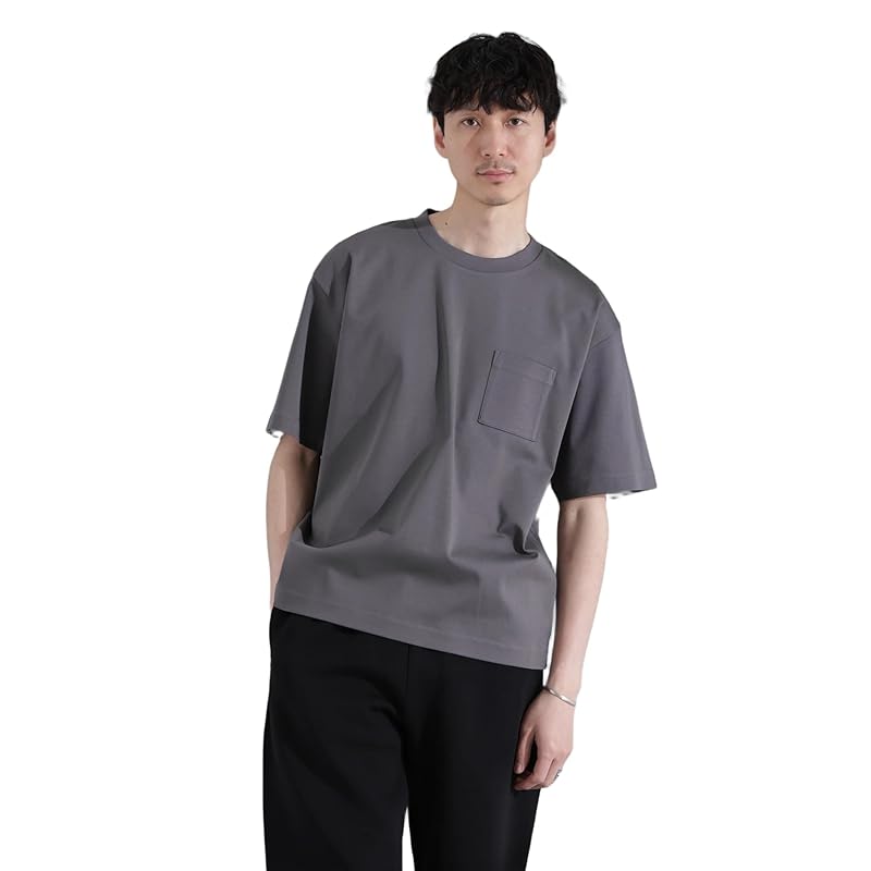 

[Nano Universe] anti-smell BIG T-shirt short sleeve men s L 020 gray 672-5124204