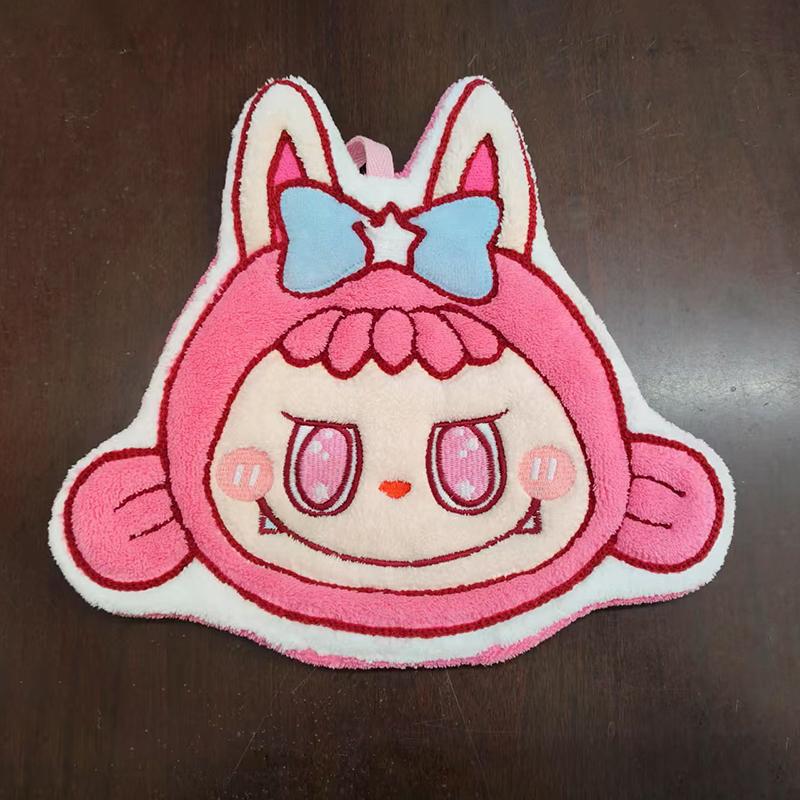 Cute Hand Towels Bathroom Thick Coral Velvet Handkerchief Children Cartoon Absorbent Hanging Towel Kawaii Hand Towel