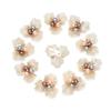 10PCS Pearl Flower Rhinestone Buttons Sparkling Crystal Hairpins Decoration Clothes Sewing Accessories