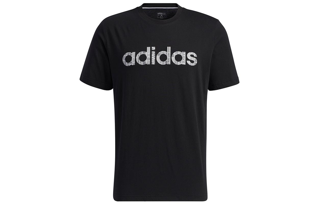 

Adidas Neo T Shirts Men s Black Crew Neck Moderate Straight Fit GP4881 XL