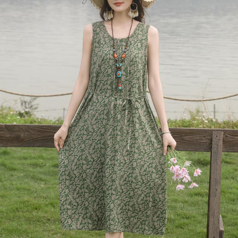 

Елегантна жіноча літня сукня великого розміру, вінтажний одяг, без рукавів, довга сукня 6XL