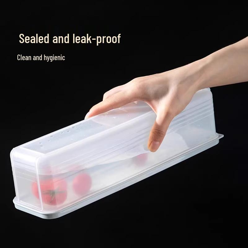 Rectangular Food-Grade Sealed Storage Box with Lid for Cereal and Noodles