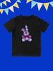 Pull à col rond avec motif imprimé, manches courtes, hauts pour enfants Bonnie Five Nights at Freddy's