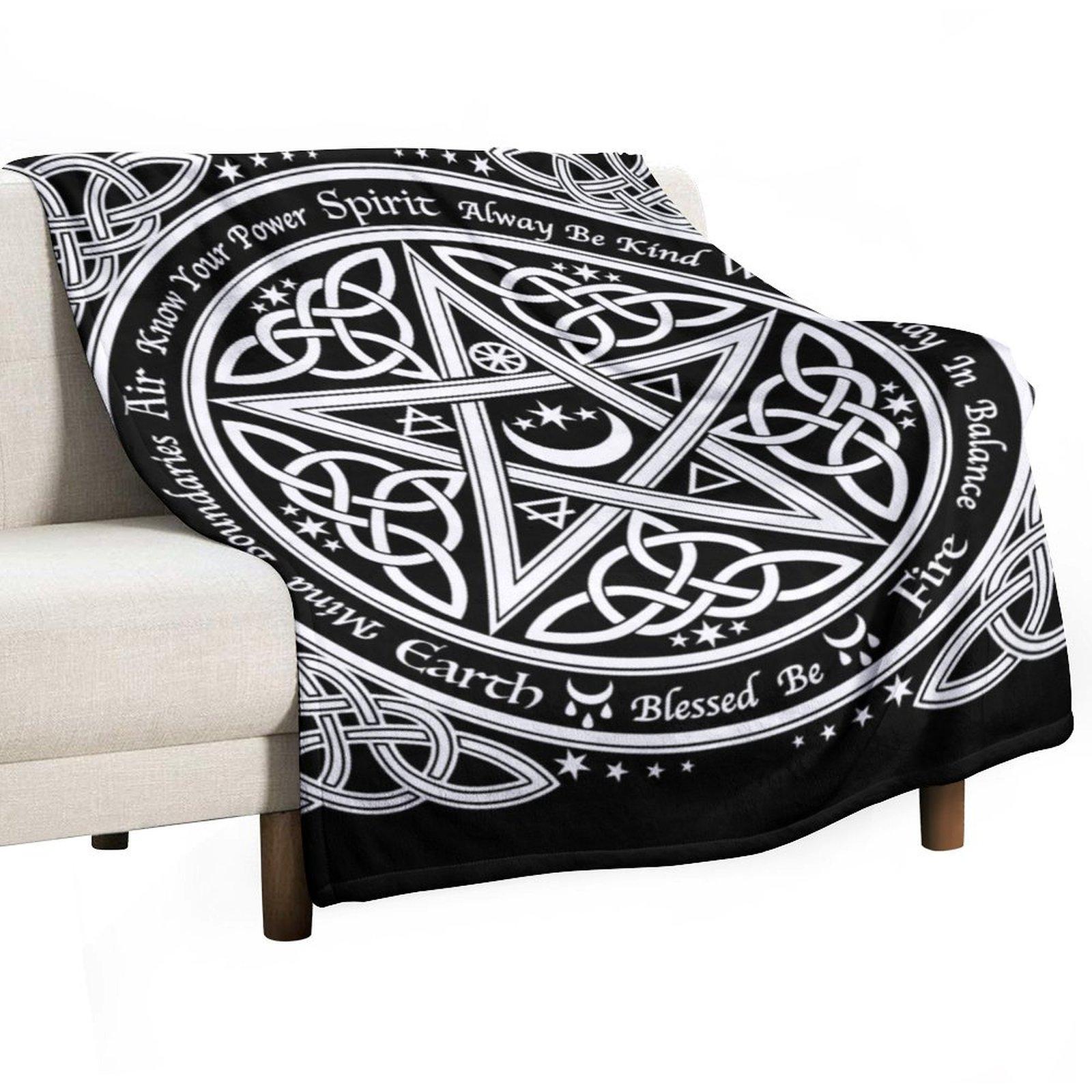 

Pentagram Symbol Throw Blanket Loose Summer Large Polar Blankets 30x40in
