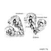 Fashion Jewelry Love Stud Earrings Creative Irregular Folds Texture Heart Earrings Stainless Steel Gold Plated Earrings