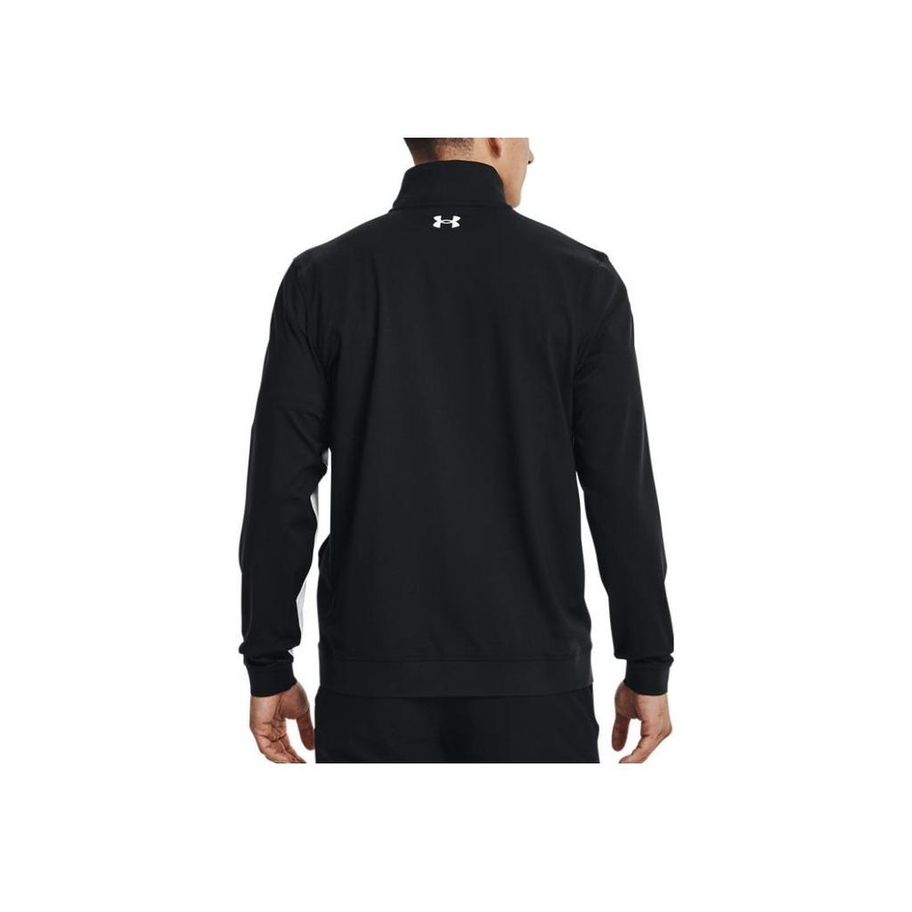Under Armour Storm Color Block Striped Logo Zip Baseball Jacket Men Jackets Black 1370123-001
