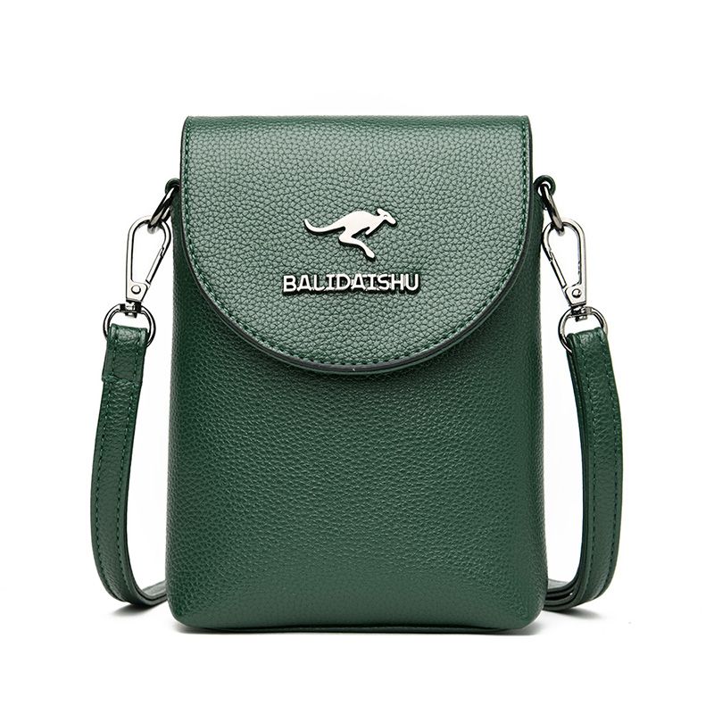 

Barinoa Kangaroo Genuine Leather Crossbody Fashion Vertical Mobile Phone Bag Green(Genuine Leather Authorization)