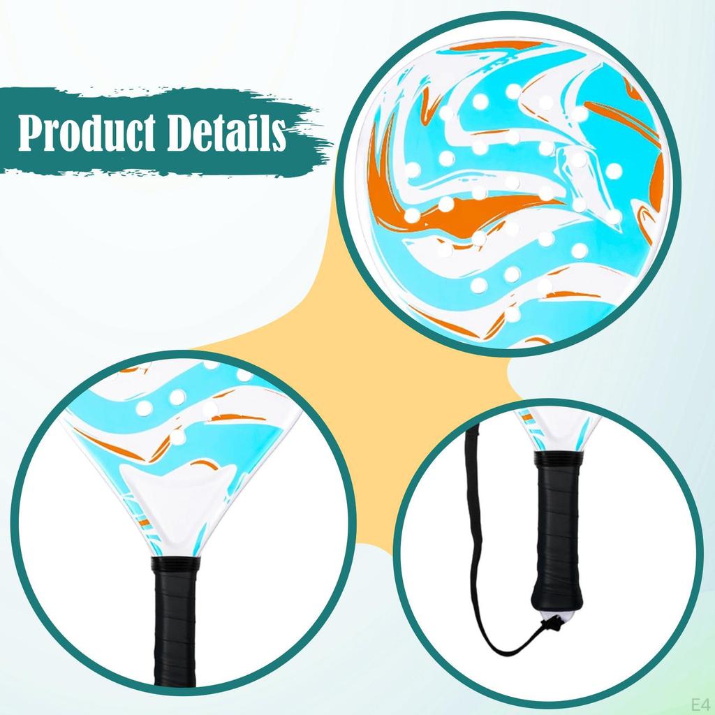 Beach Tennis Padel Racket Carbon Fiber Surface Paddle Racquet with EVA Foam Core for Children