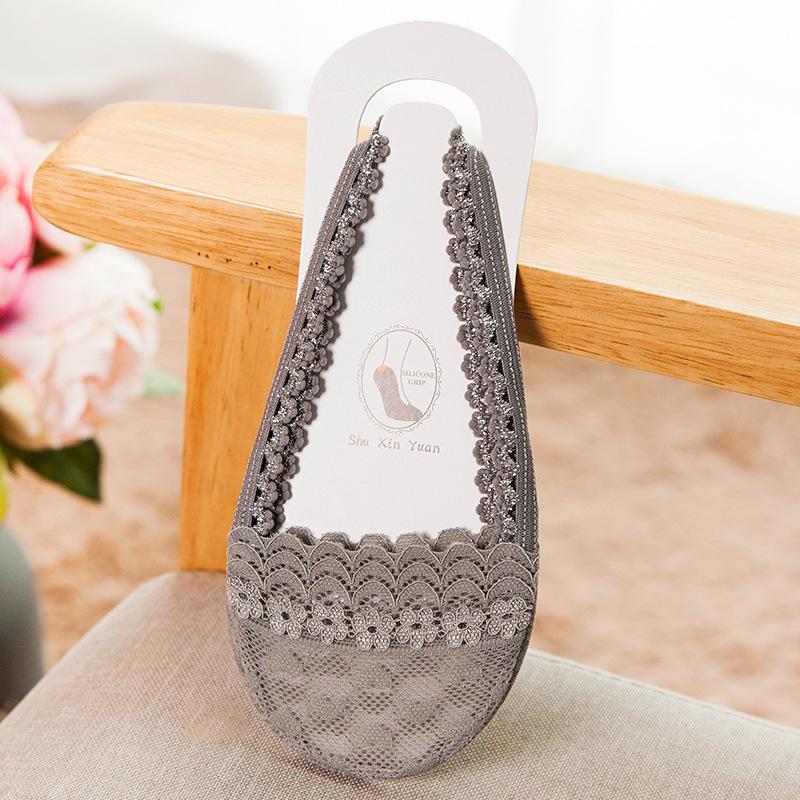 2021 Women's No-Slip Thin Lace Ankle Socks - Invisible Low-Cut Half-Foot Design for Summer