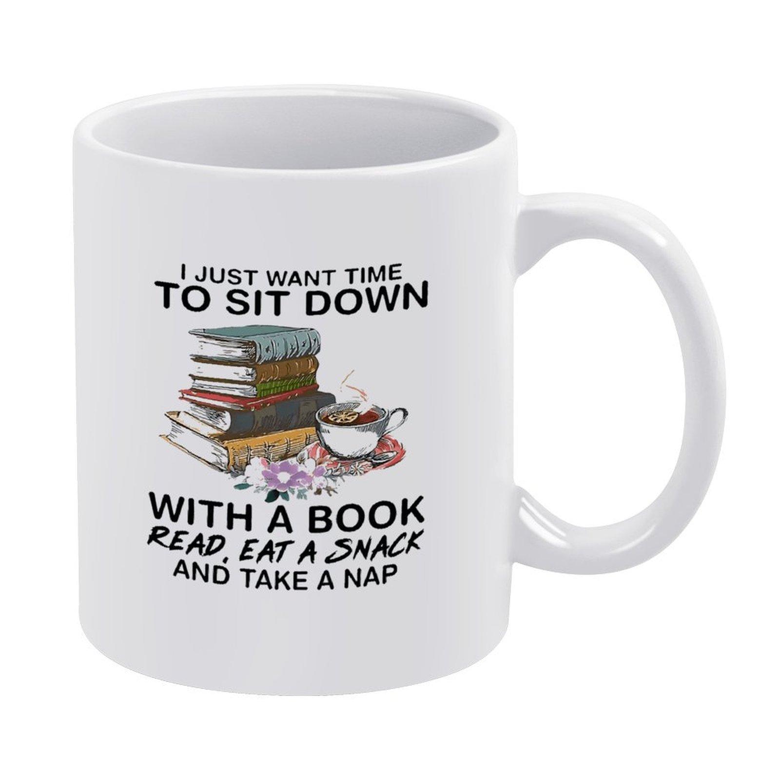 

1 шт. белая кружка 11 унций с двусторонним принтом, игривый простой юмор, глянцевый керамический корпус, отличный небольшой подарок для друзей белый