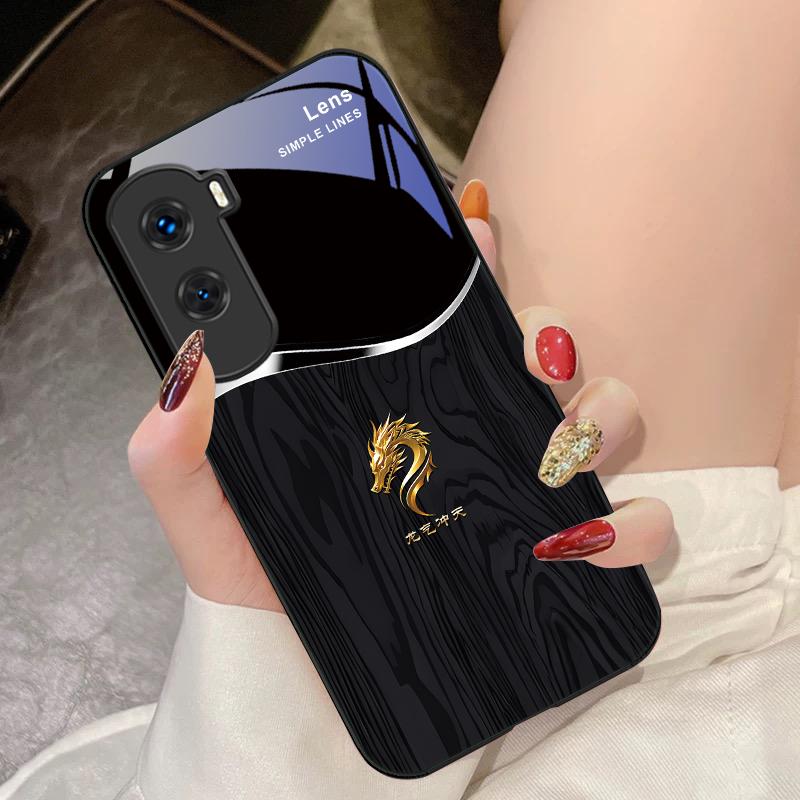 Drachen QiSteigtIn Den Himmel Für Honor 200 90 8X 9X Pro Lite P50 P40 Nova 10 11i P60 Magic4 6 Mate 20 50 Gehärtetes Glas Handyhülle