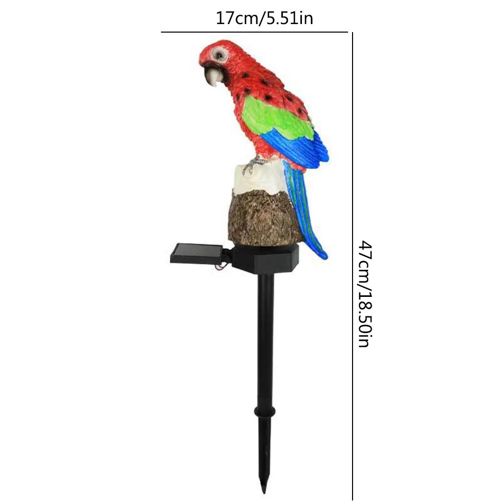 Lawn Ground Light Resin Macaw Ground Light IP55 Waterproof Garden Landscape Light 600MAH Solar Yard Lamp Vivid for Yard Garden