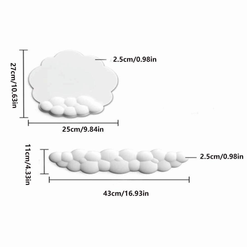 Ergonomic Keyboard Wrist Support Pad Anti-Slip Cloud  Mouse Pad Mouse Cushion  Protection Rest
