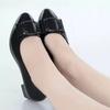Soft Leather Soft Sole Comfortable Flight Attendant Single Shoes Thick Heel Soft Leather Shallow Mouth Pointed Leather Shoes