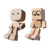 1/2/3Pcs Shaking Wooden Man Figurine Handmade Shaking Feet Wooden Doll Car Dashboard Desktop Decoration Ornament