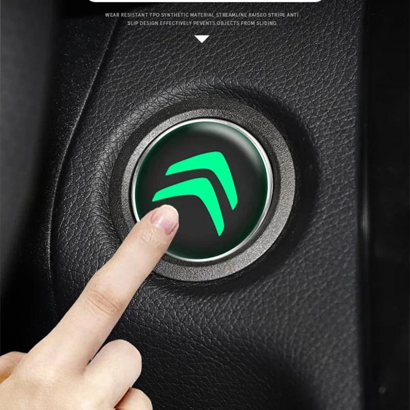Car Engine Luminous Start Stop Button Cover for Citroen C1 C2 C3 C4 C4L C5 DS3 DS4 Xsara Picasso Saxo C-Elysee Decor Stickers aoq123