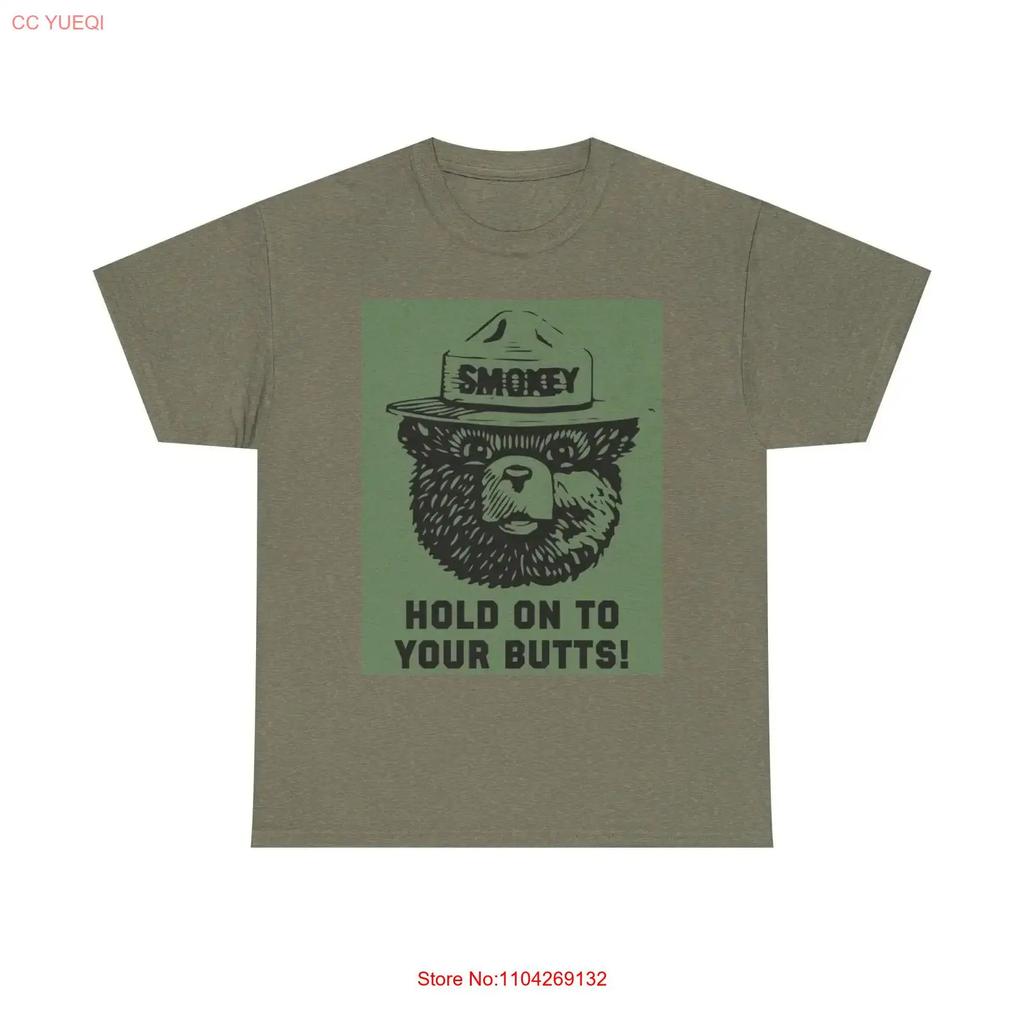 Smokey The Bear T-Shirt Baumwolle Vintage Oberteil Für Den Alltag Stilvoll Lässig Atmungsaktiv Mode Designer Kleidung Grafik