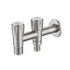 304 Stainless Steel Washing Machine Faucet Double Water Outlet Mop Pool Tap Balcony Outdoor Faucet Bidet Faucets Nickel