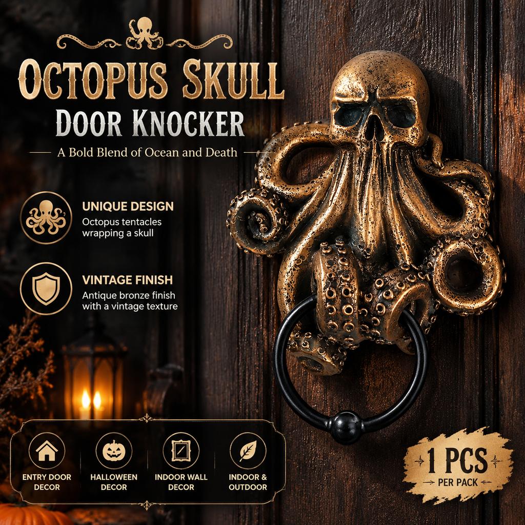 American Retro Resin Door Knocker Halloween Dark Decor