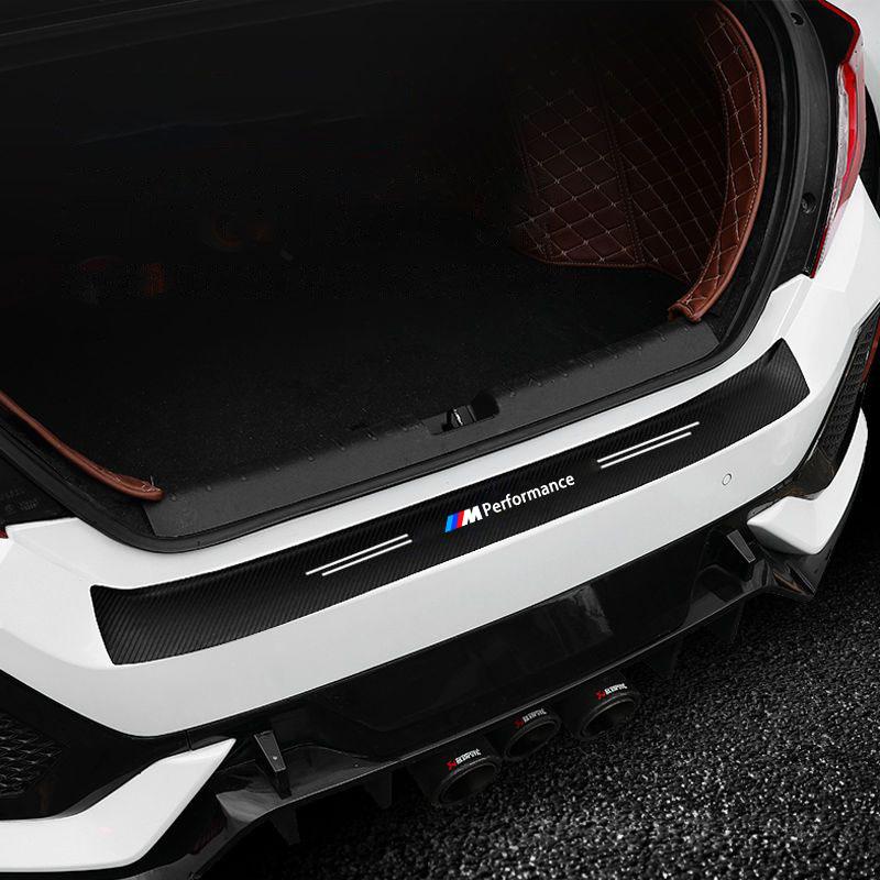 Carbon fiber protective stickers for car door sill side anti step bumpers For BMW M6 M5 M3 X1 X3 X5 E38 E39 E46 E53 E60 E61 E64
