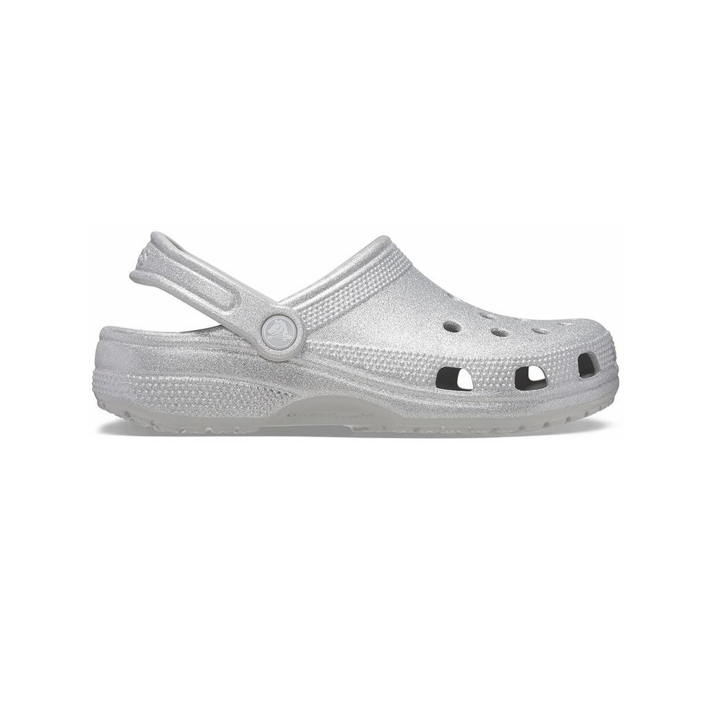 Crocs Chinelo Glitter Clássico Glitter Prata Unissex 205942-0IC