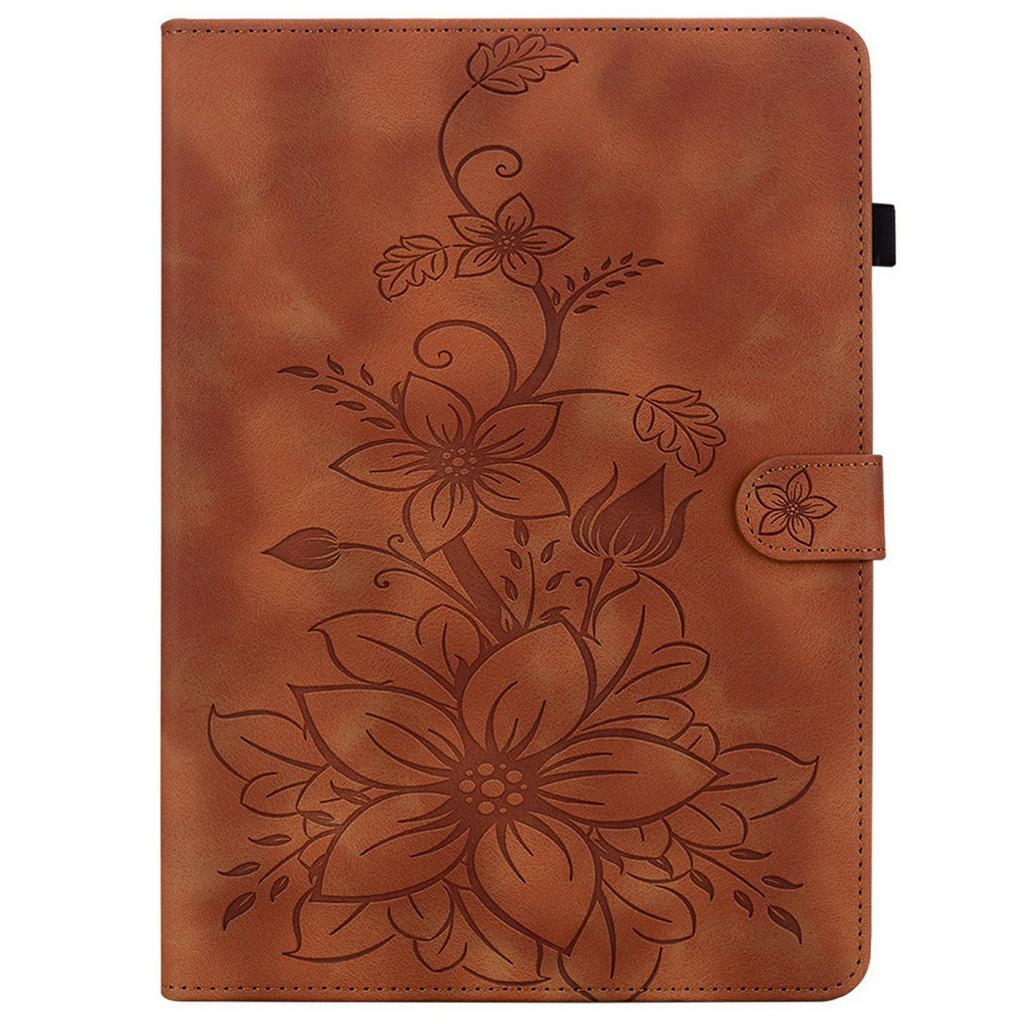 For Xiaomi Pad 7 Pro/Pad 7 Case Lily Flower Imprint Card Slots Leather Tablet Cover