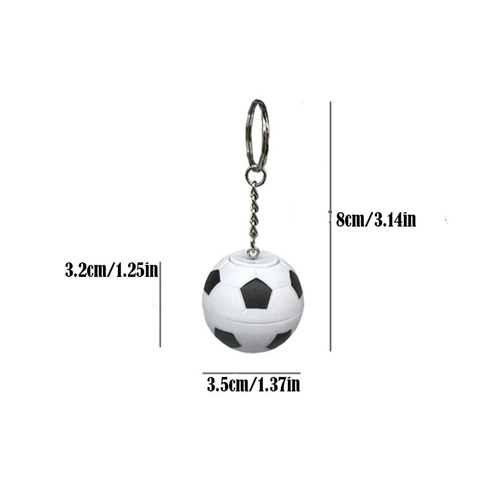 9Pcs Creative Socr Keychains Stress Relief Stress Ball Rotate Football Shaped Pendant for Sports Bag Carnival Party Favors