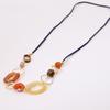 Handmade Resin Women's Necklace - Geometric Sweater Chain Jewelry Suitable for Daily Wear & Parties, Elegant Minimalist Layering