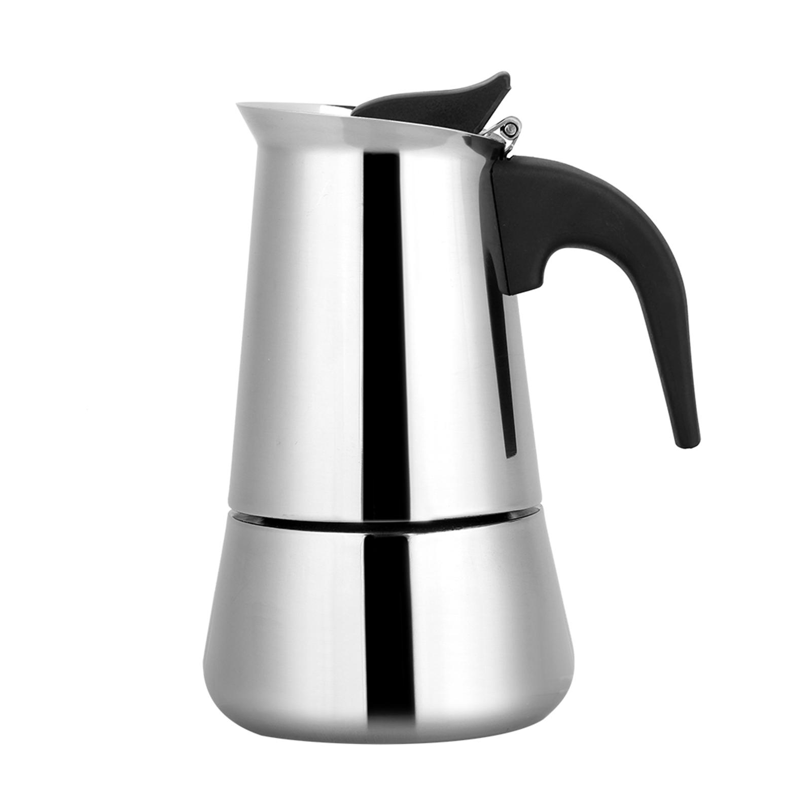 Portable Stainless Steel Coffee Pot     Maker Mocha Pot (100ml)