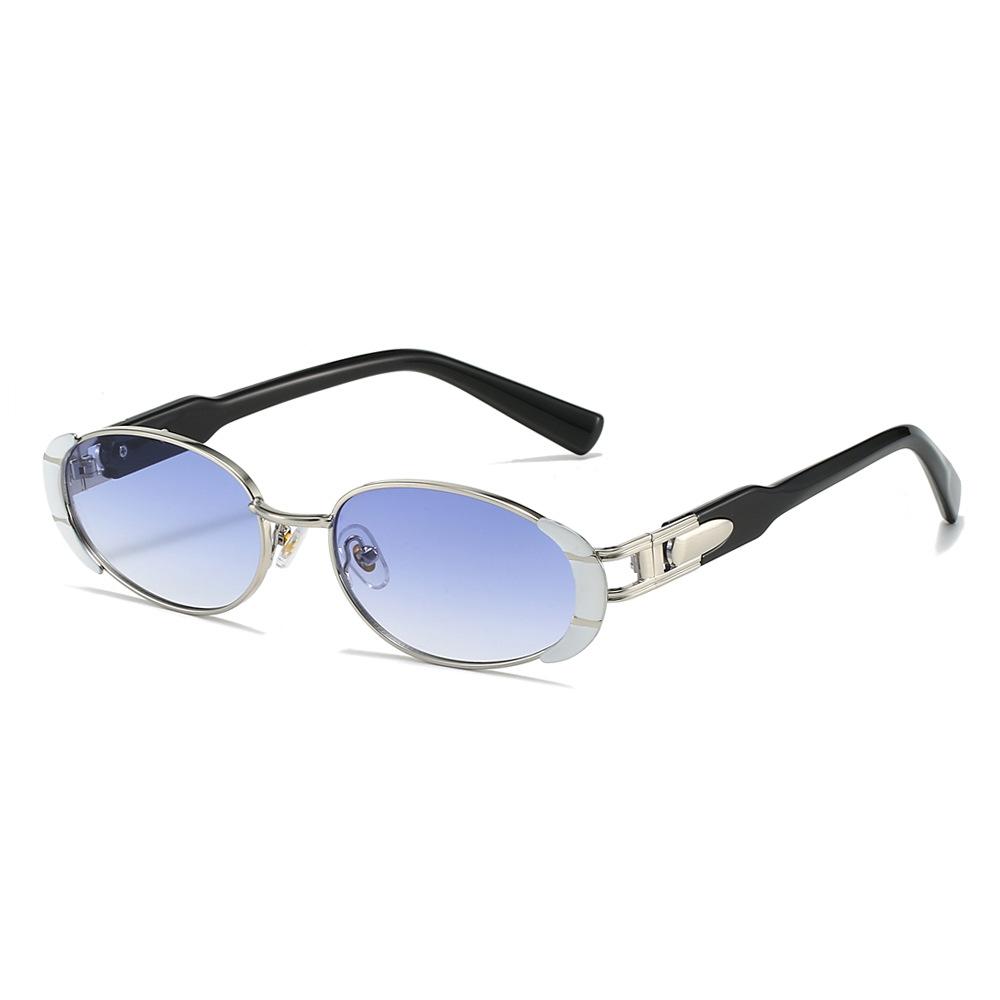 Retro Vintage Oval Sunglasses Women Men Steampunk Metal Frame UV400 Eyewear Outdoor Driving Sun Glasses