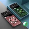 Fioletowy Czterolistny Koniczyna Dla iPhone 16E 15 Pro 14 13 Plus 12 mini 11 15Pro 14Max XR Xs X 8 P lus 16 Dla Magsafe Szklane Etui Na Telefon