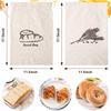 Augshy Bread Bag, 2 Pieces Linen Bread Bags for Homemade Bread Container, 17.5 ×11.5 Inches Unbleached & Reusable Bread Storage, Natural Large