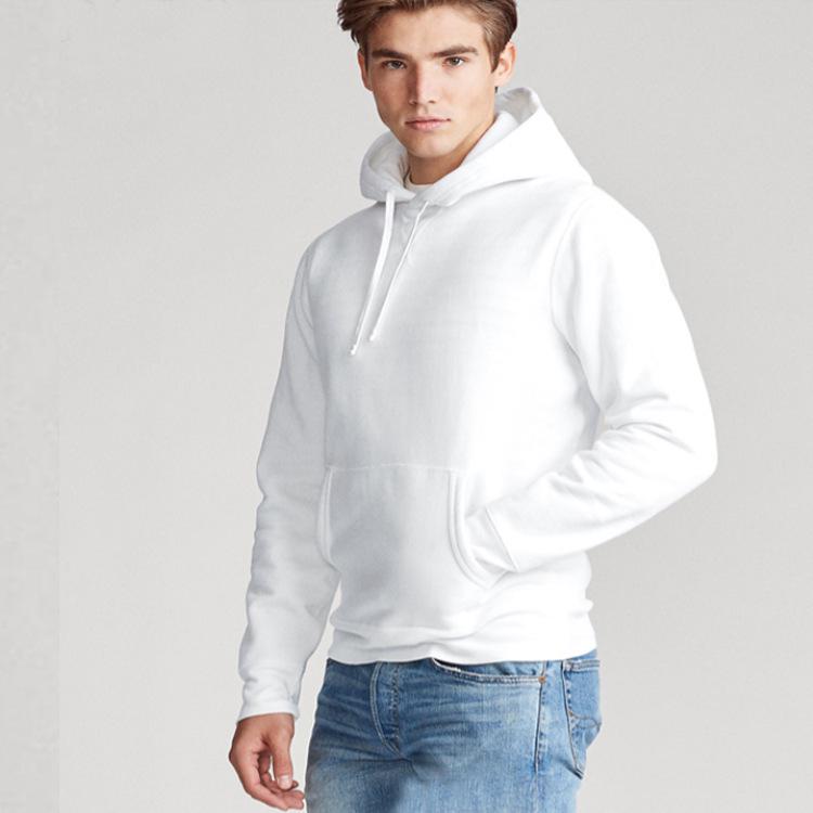 Men's Fleece-Lined Polo Sweatshirt: Autumn/Winter Small Horse Embroidery Hoodie