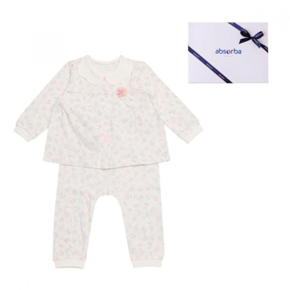 Absorba Bamboo Wear Flower Rabbit  A1a10309  White Ivory BACK IVORY/75(2-6M)