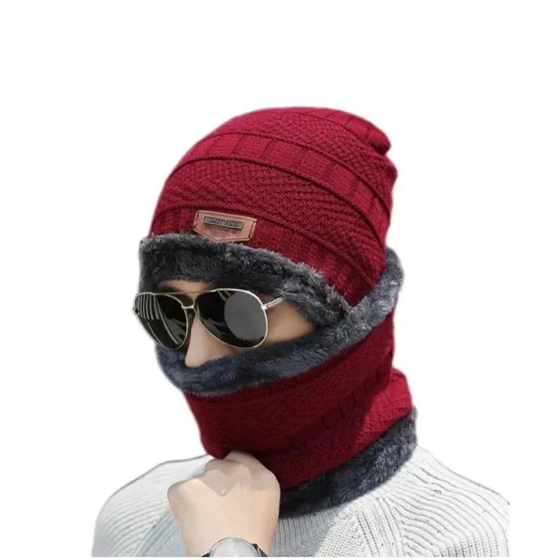 

Winter Warm Hat Winter Beanie Men Women Wool Scarf Hat Outdoor Sports Sports Warm Knitted Thick Hat Warm Scarf Scarf Hat Set