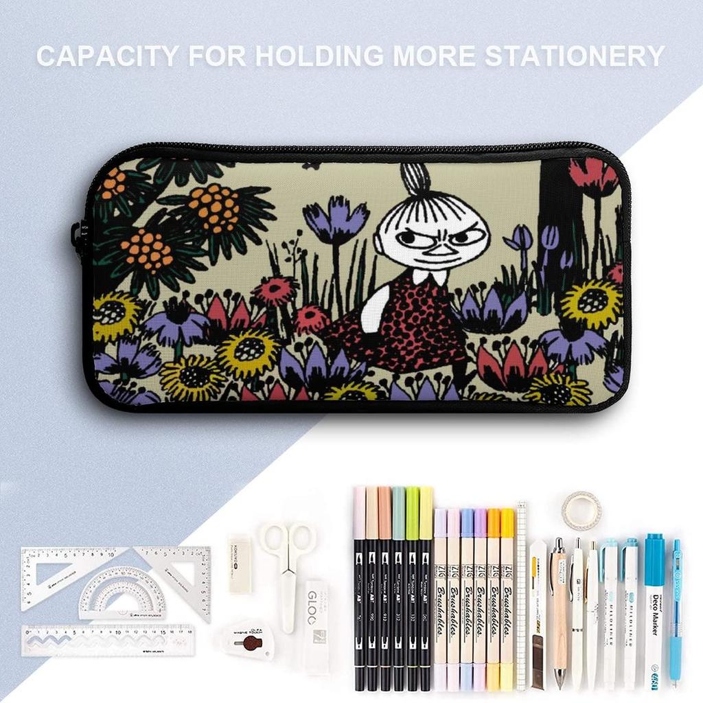 Moomin Tužka Velké Stylové Pero Jednoduchá Pomůcka Penál pro a Vhodné pro Vysokou a Pracovní Základní a Nižší Střední Školu Pouzdro, Kapacita,