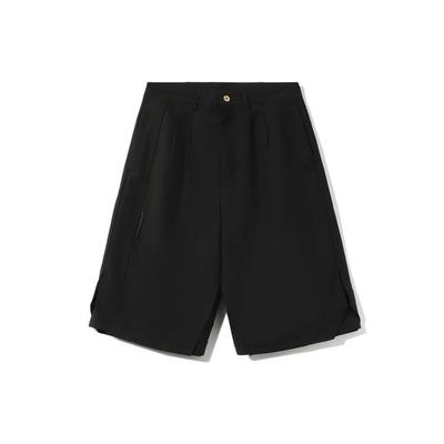 Li Ning X Jackie Chan Collaboration Kung Fu Series Solid Color Casual Loose Sports Shorts Men Shorts Black AKSR687-2