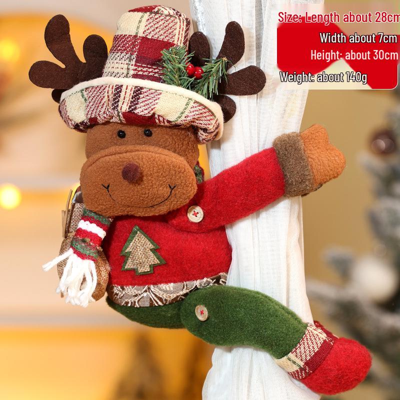 Kreativa julgardinsband: Snögubbe & Gammal Man Tecknade Prydnader