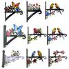 Sky Garden Wall Combination Metal Plant Hanger Hook Heavy Duty Hanging Basket Bracket Decorative Parrot Imitation Rust Orange Cat Flower Butterfly for