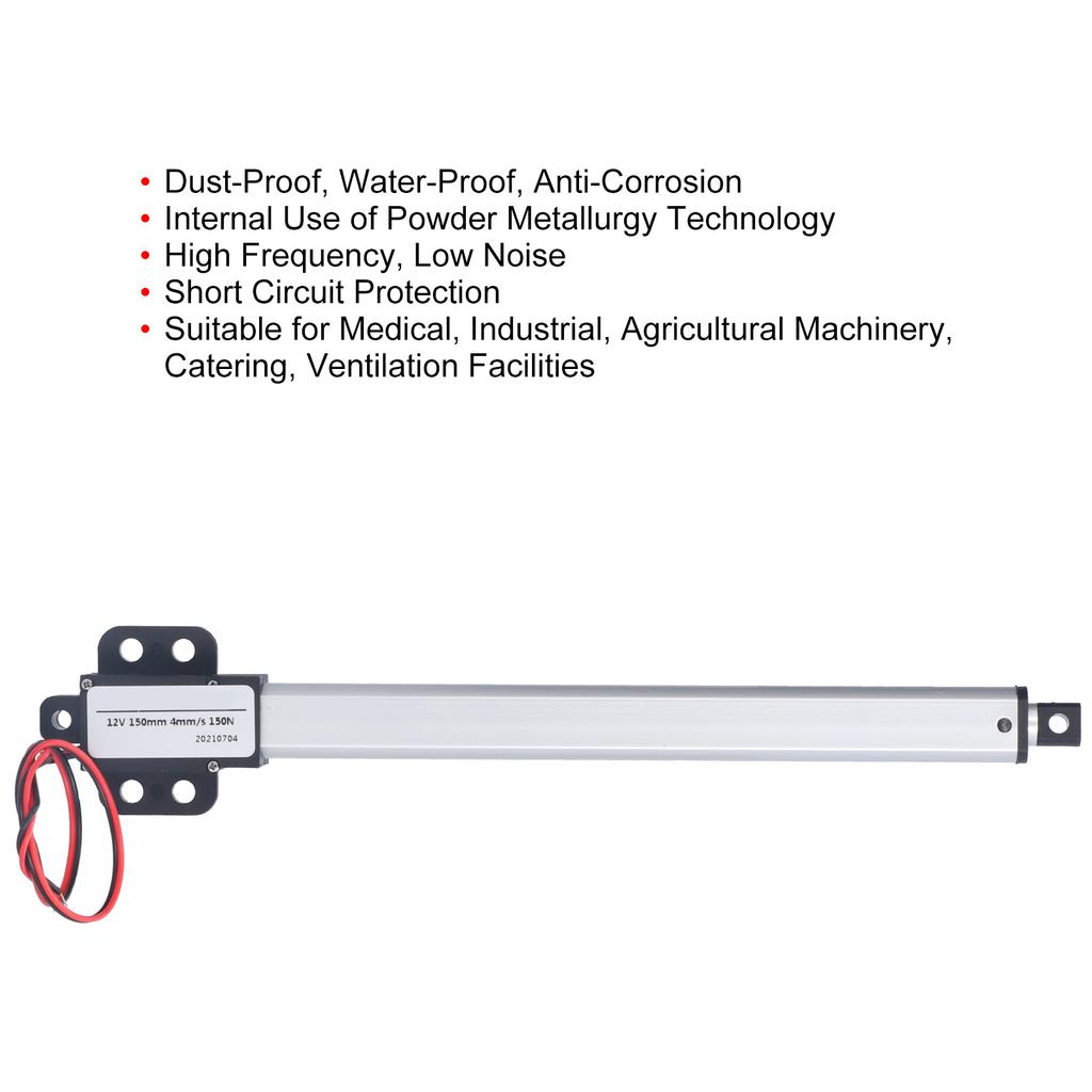 Linear Actuator 150mm Stroke High Speed Low Noise Short Circuit Electric Linear Actuator