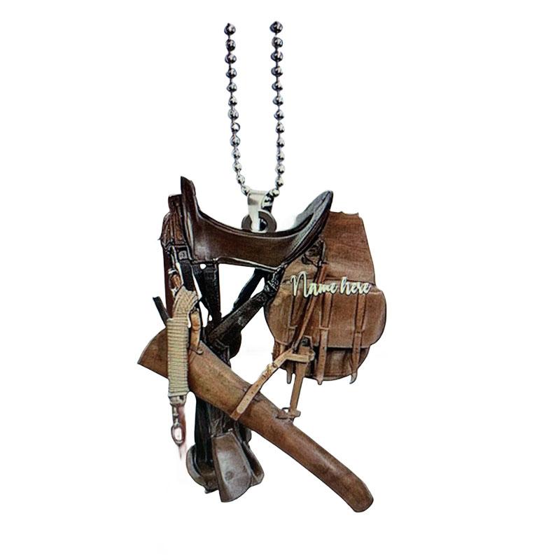 Denim Boot Retro Acrylic Car Hanging Ornament Auto Accessory Festive Home Decor