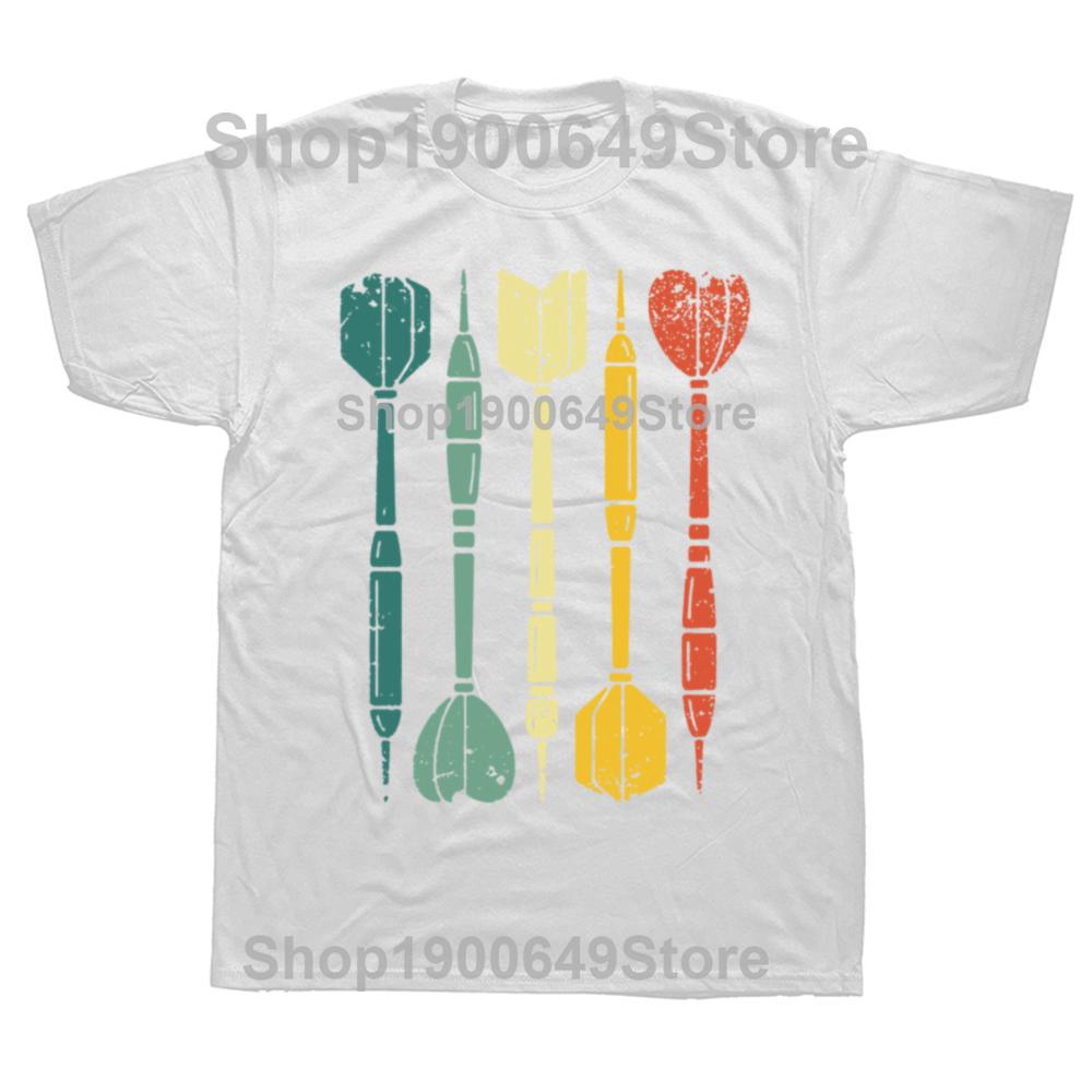 Cool Dartboard Vintage Dart Player Sports Funny T Shirts Graphic Streetwear Short Sleeve Birthday Gifts Tshirt Mens Clothing