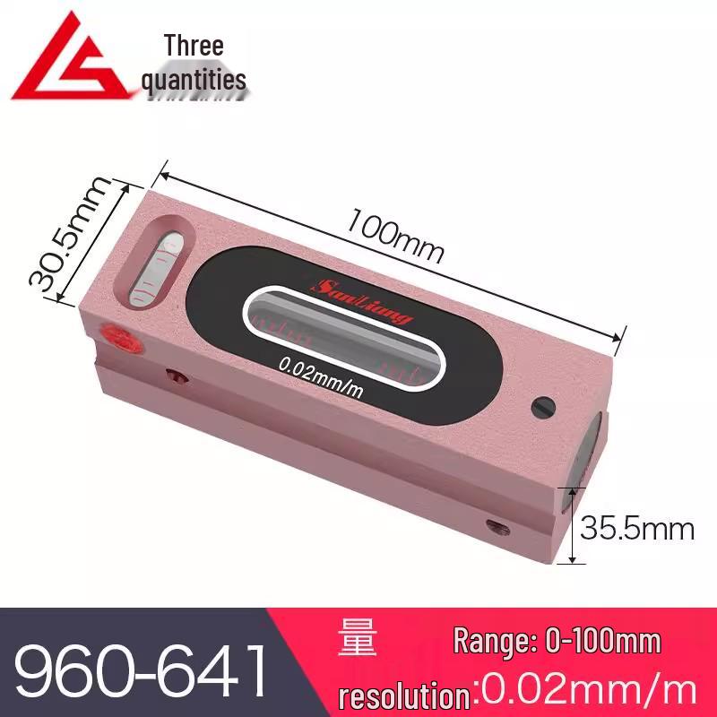 Japan High Precision Industrial Fitter Tool: Three-Level 0-100-150-300 Ruler with Bubble Level