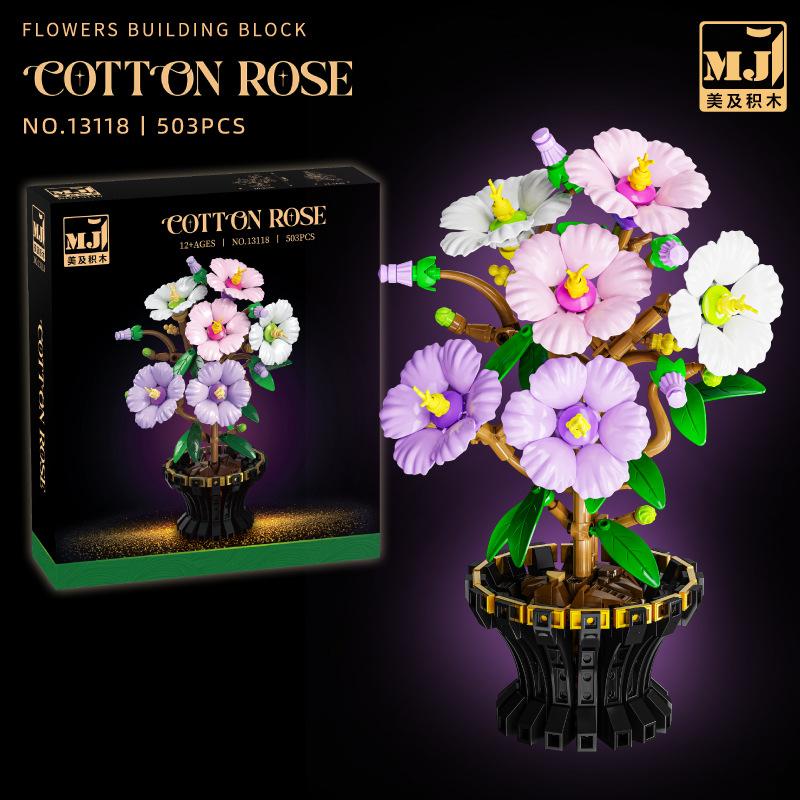 Moc Preserved Flowers Building Blocks City Home Decoration Bird Of Paradise Chrysanthemum Plum Blossom Bricks Toys Kids Diy Gift