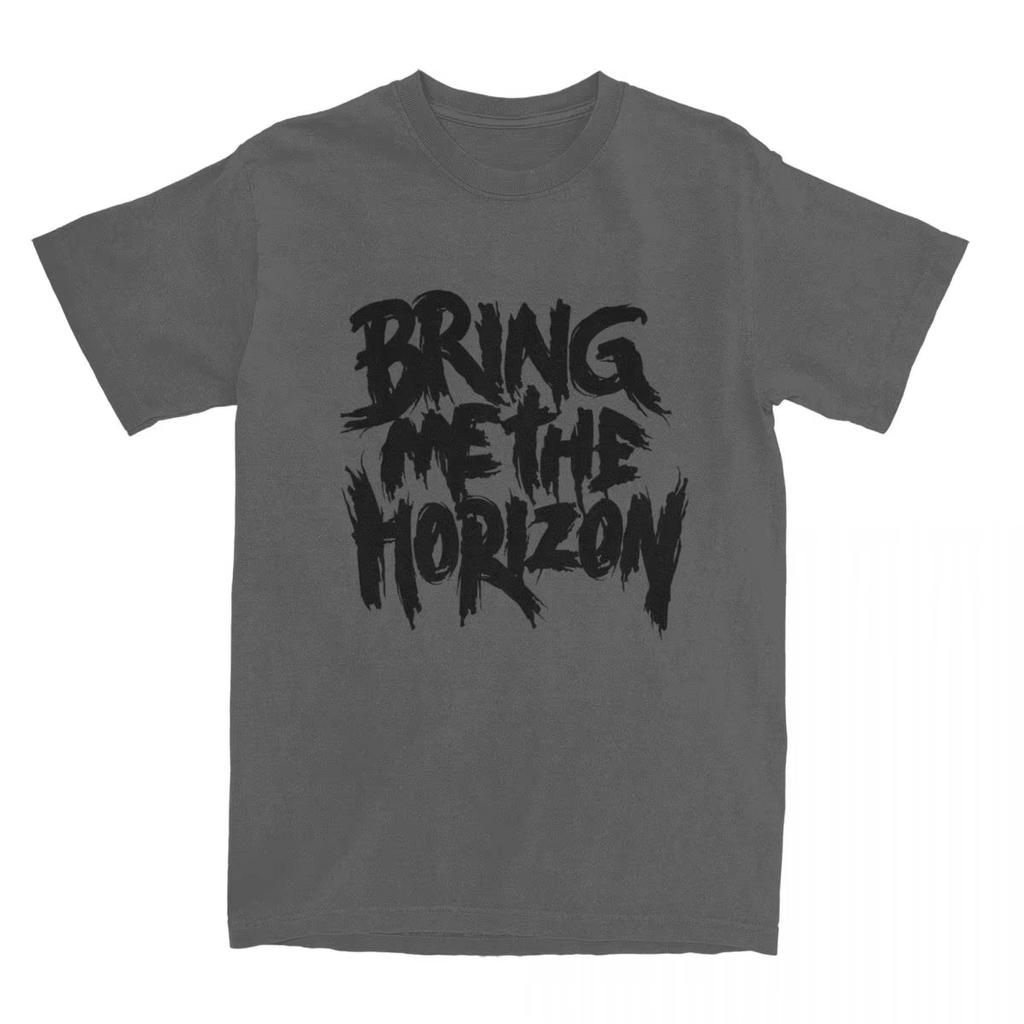 Bring My Horizon T-Shirt BMTH Musik T-Shirt Kurzarm Y2K Fun Top Sommer Baumwolle Rundhals Extra Large Harajuku
