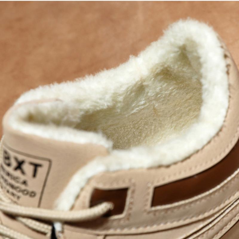 Men's Shoes 2024 Winter High Top Trendy Thick Soled Workwear Shoes Warm Cotton Shoes Lace Up Comfortable Plush Warm Ankle Boots