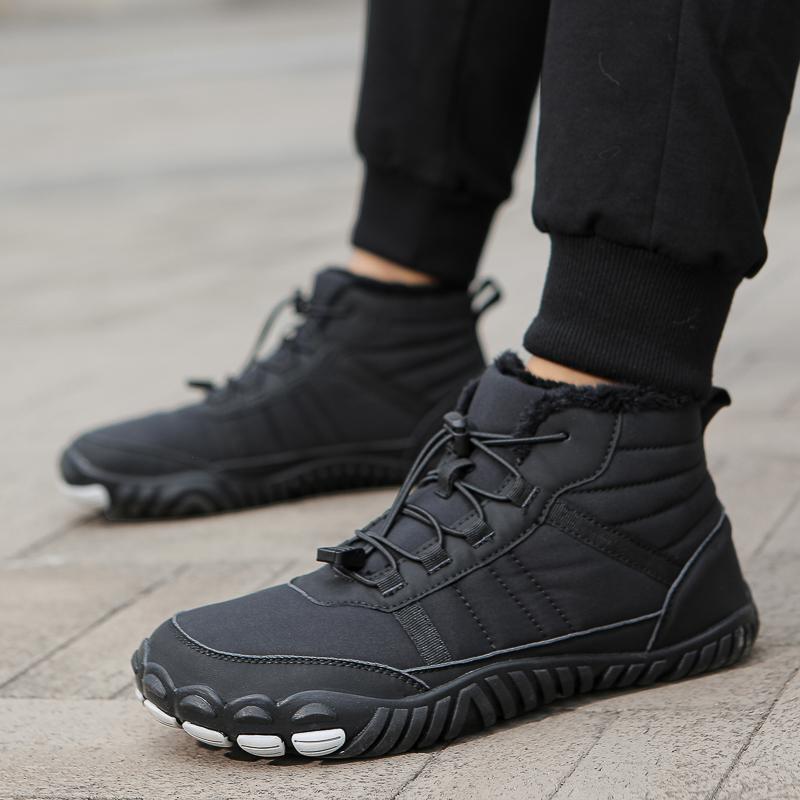 Wading Shoes Womens Mens Minimalist Winter Snow Boots Warm Ankle Booties with Arch Support Zero Drop Sole Wide Toe Box Zapatos